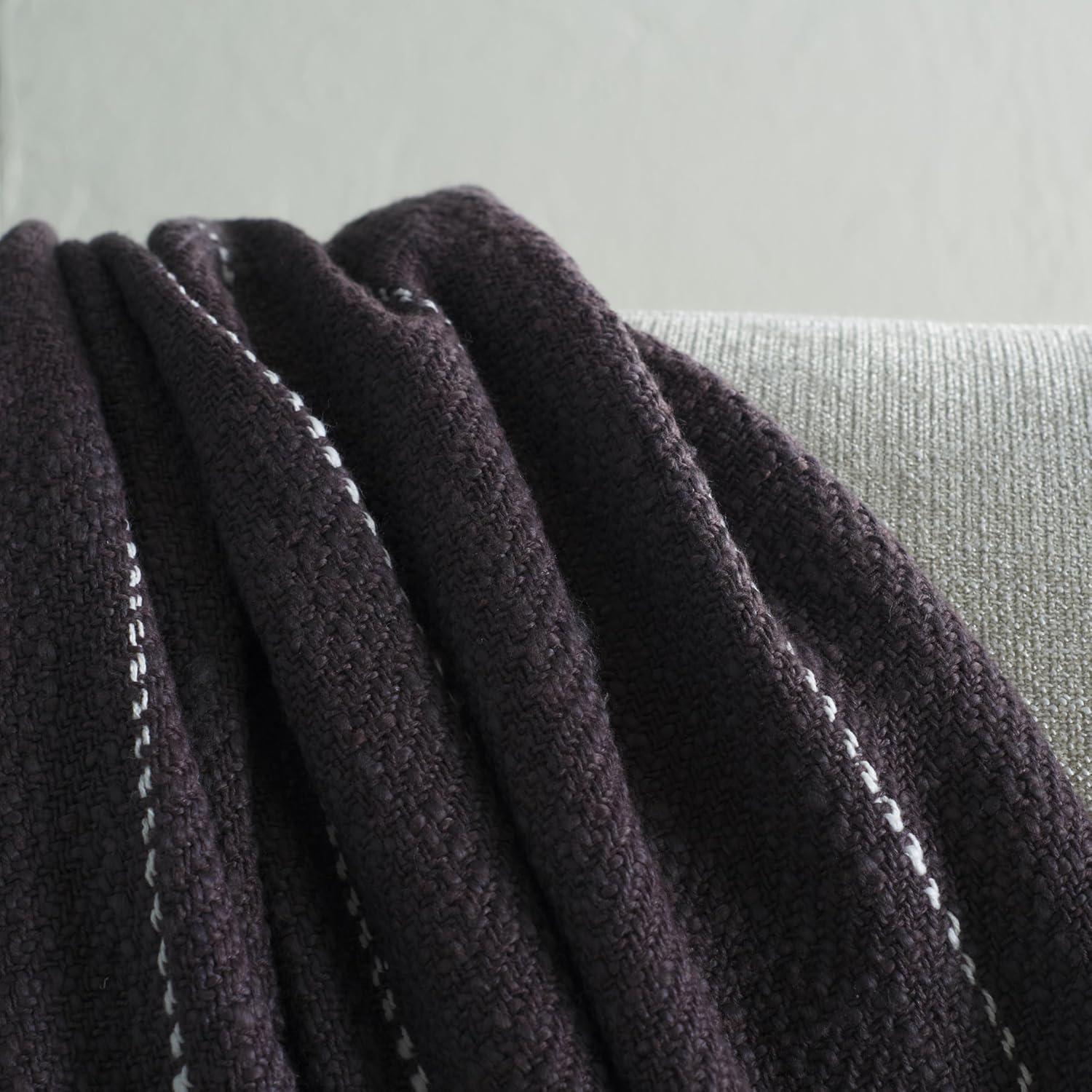 image:imageSAFAVIEH Home Collection Sloane GreyWhite 50 x 70 Cotton Throw Blanket