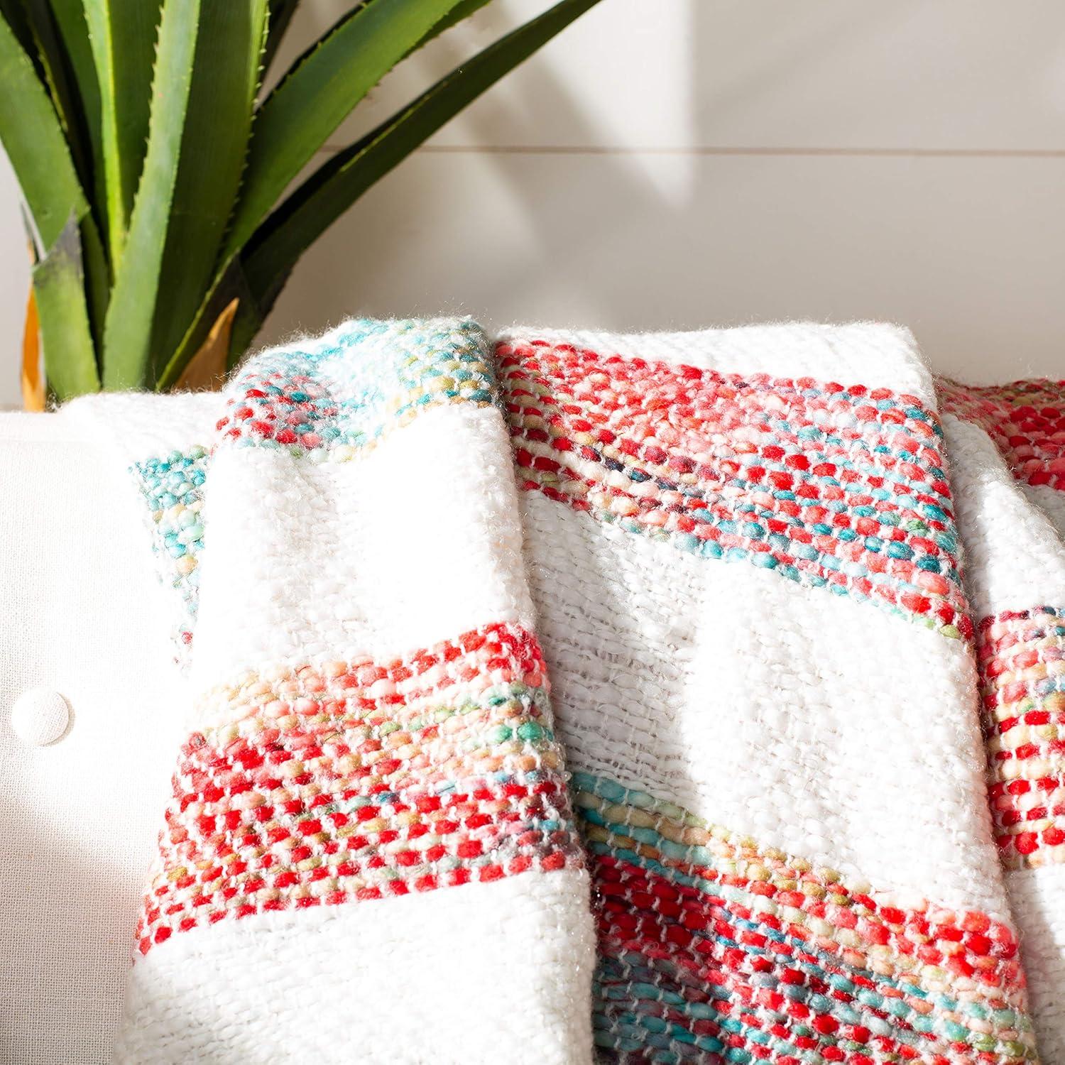 image:imageSAFAVIEH Home Melsi Multicolored 50 x 70inch Throw