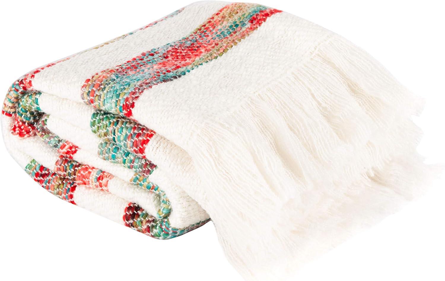 image:imageSAFAVIEH Home Melsi Multicolored 50 x 70inch Throw