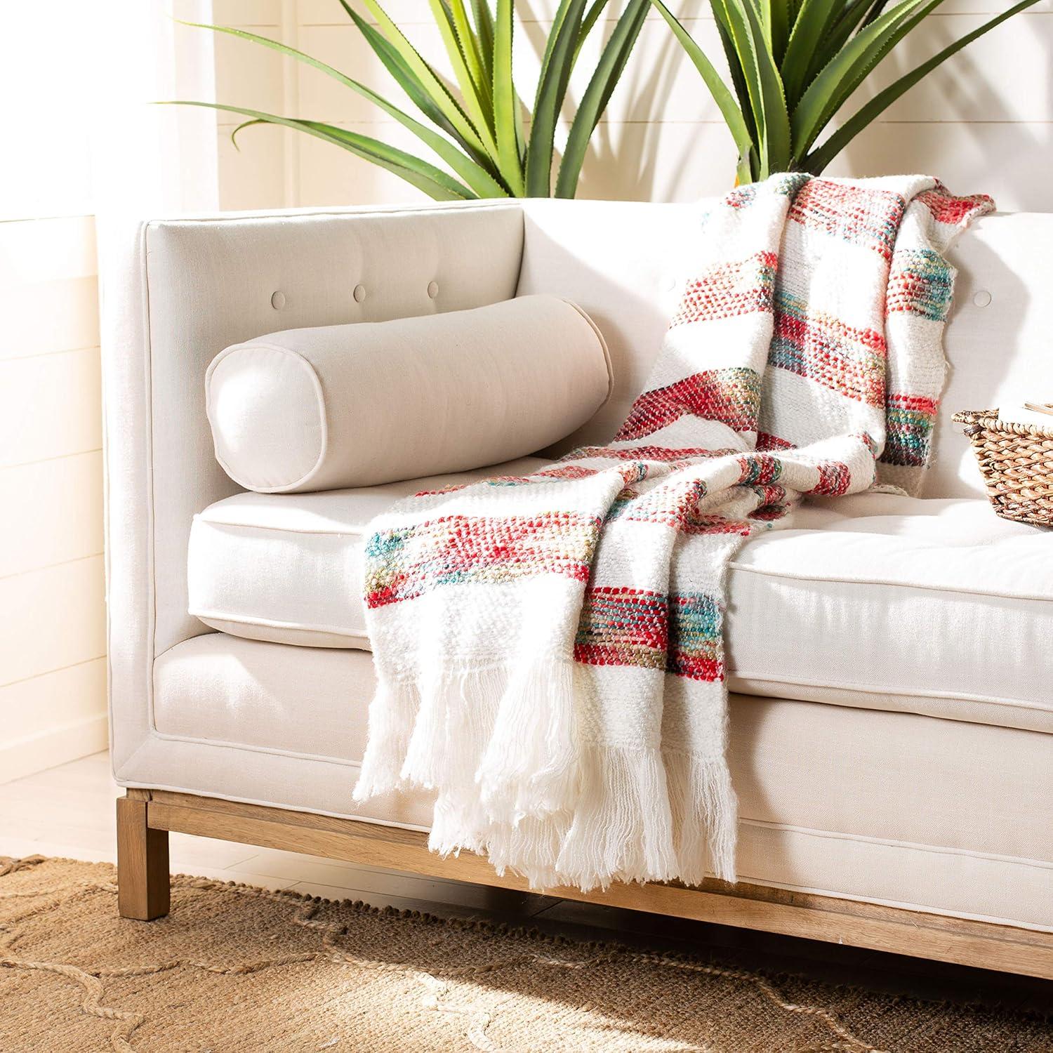 image:imageSAFAVIEH Home Melsi Multicolored 50 x 70inch Throw
