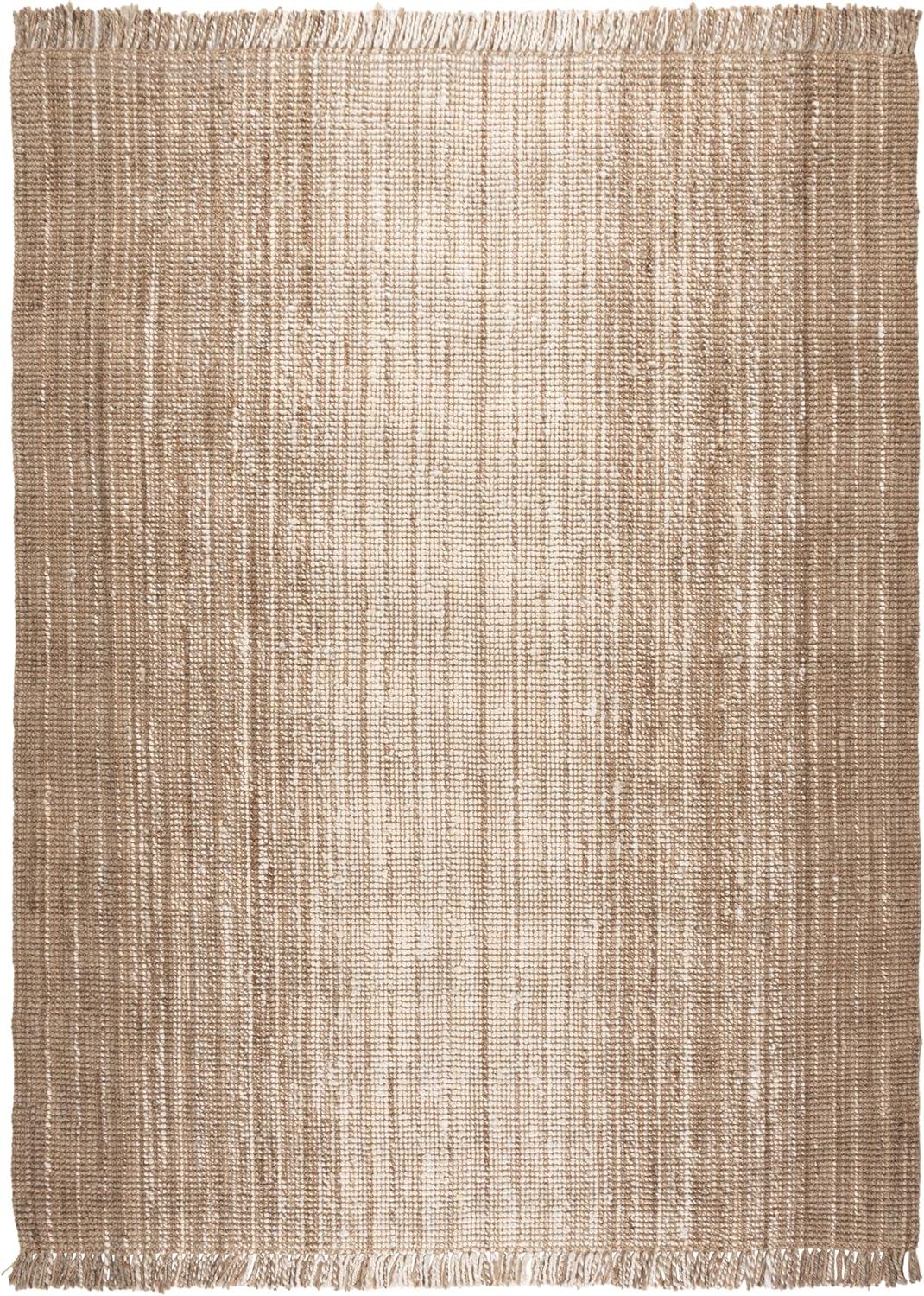 image:imageSAFAVIEH Natural Fiber Collection Area Rug 8 x 10 Ivory amp Grey Flatweave Jute Ideal for The Living Room Dining Room Bedroom NF843FIvoryGrey