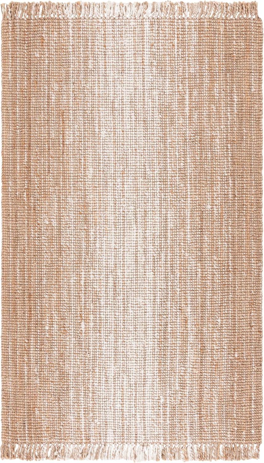 image:imageSAFAVIEH Natural Fiber Collection Area Rug 8 x 10 Ivory amp Grey Flatweave Jute Ideal for The Living Room Dining Room Bedroom NF843FIvoryNatural