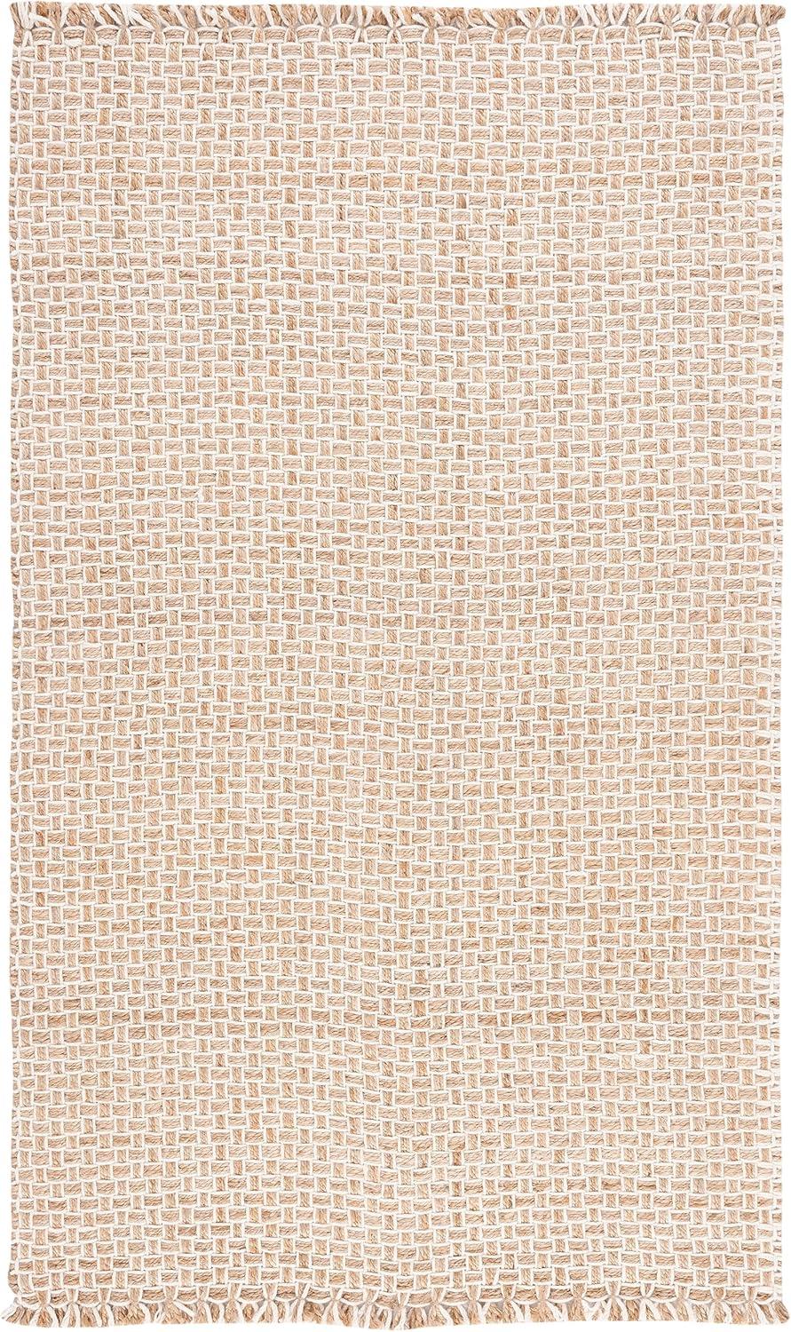 image:imageSAFAVIEH Natural Fiber Collection Area Rug 8 x 10 Natural amp Ivory Handmade Jute amp Wool Reversible Geometric Pattern Ideal for Living Room Bedroom Home Office Dining Space NF817A8NaturalIvory