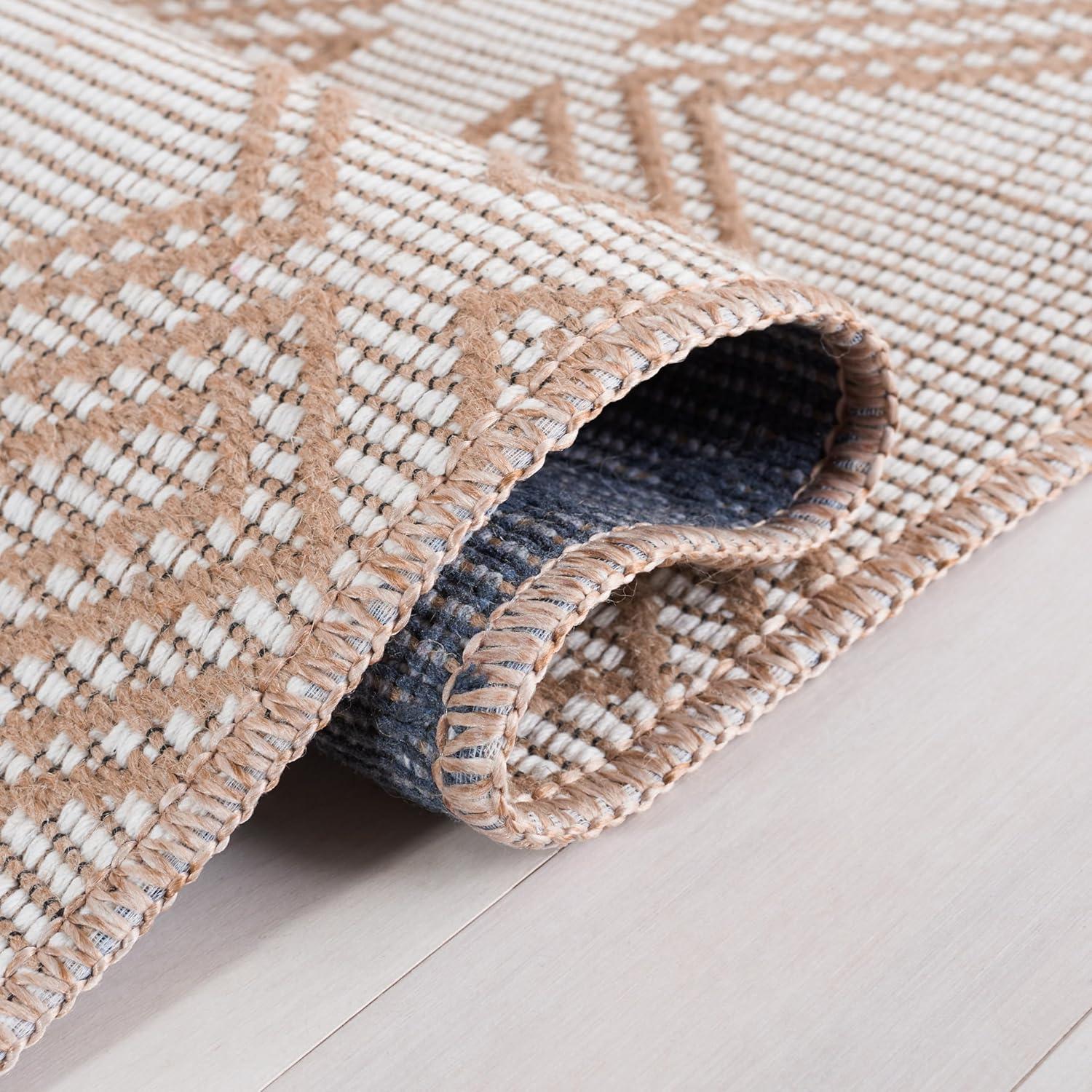 image:imageSafavieh Area Rug 8x10 Aspect Collection Large Ivory amp Natural Jute amp Cotton Ideal for Living Room Bedroom Office Dining Space APE456AIvoryNatural
