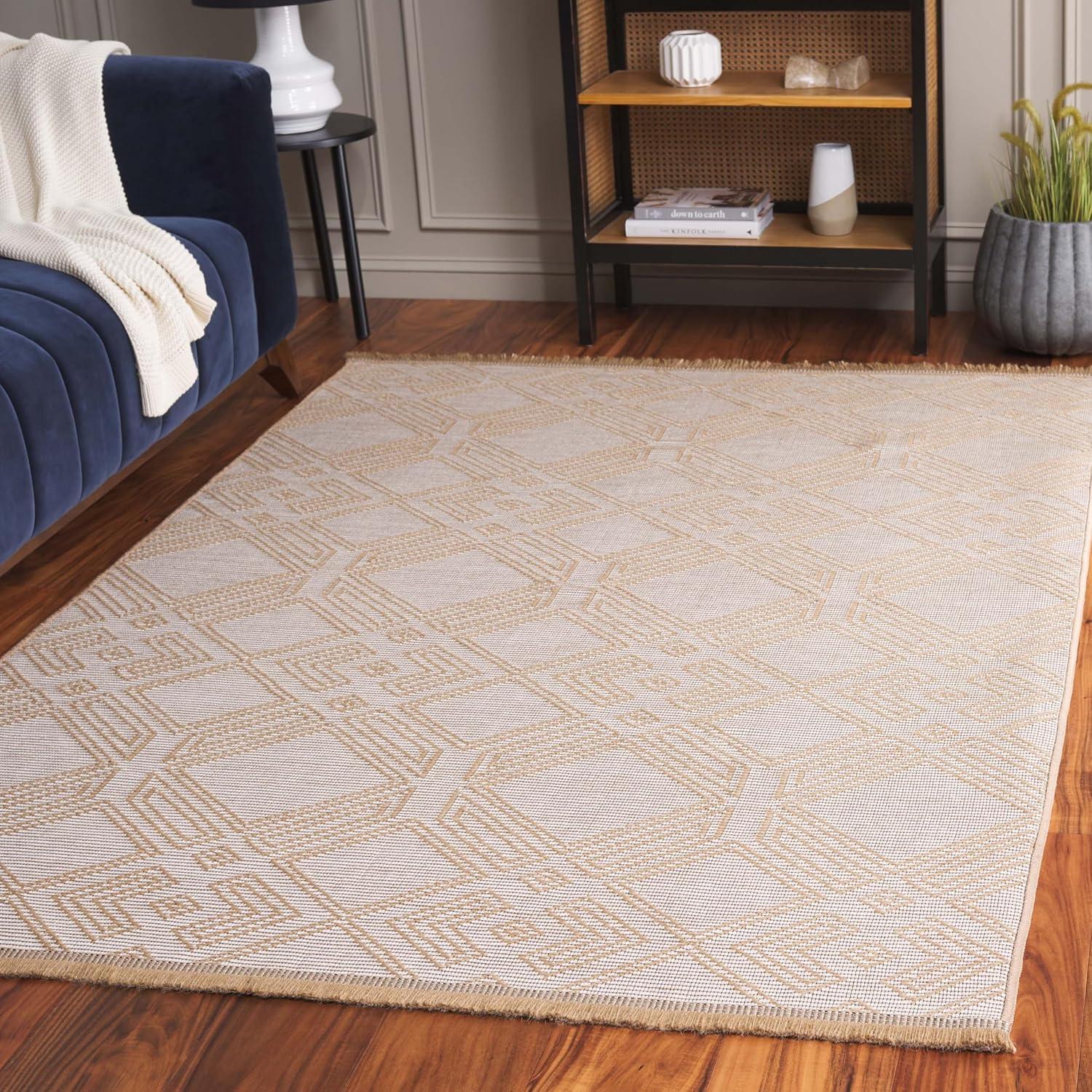 image:imageSafavieh Area Rug 8x10 Aspect Collection Large Ivory amp Natural Jute amp Cotton Ideal for Living Room Bedroom Office Dining Space APE456AIvoryNatural