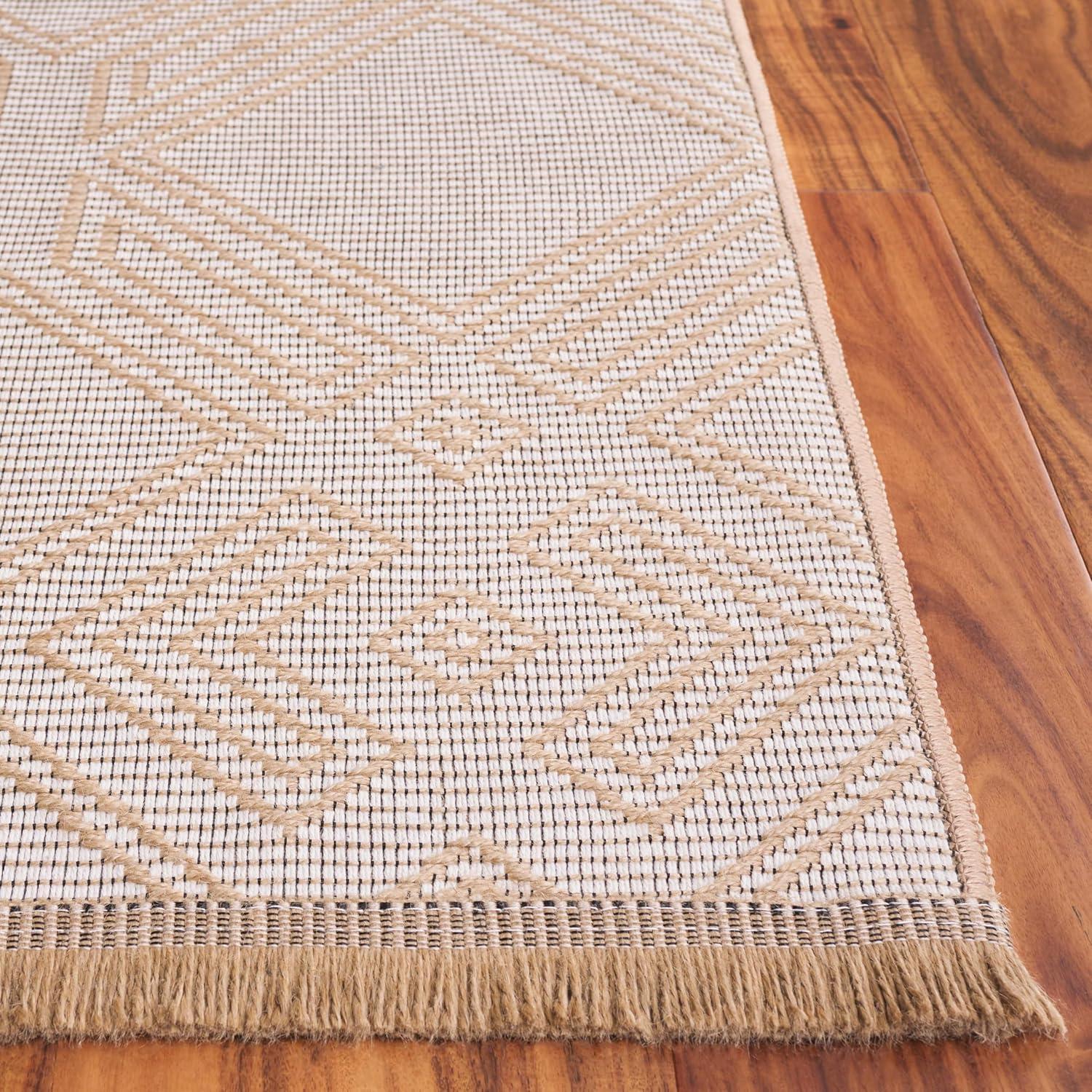 image:imageSafavieh Area Rug 8x10 Aspect Collection Large Ivory amp Natural Jute amp Cotton Ideal for Living Room Bedroom Office Dining Space APE456AIvoryNatural