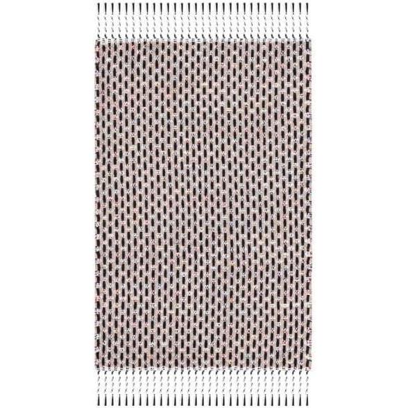image:imageSAFAVIEH Area Rug 8x10 Montauk Collection Large Beige amp Black Handmade Flat Weave Cotton Ideal for Living Room Bedroom Office Dining Space MTK475BBeigeBlack
