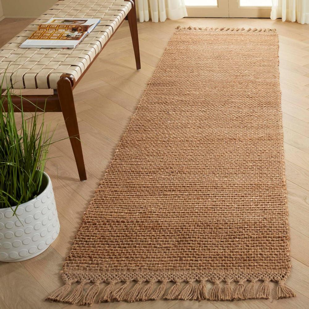 image:imageSAFAVIEH Area Rug 8x10 Natural Fiber Collection Large Natural Handmade Jute Ideal for Living Room Bedroom Dining Space NF357ANatural