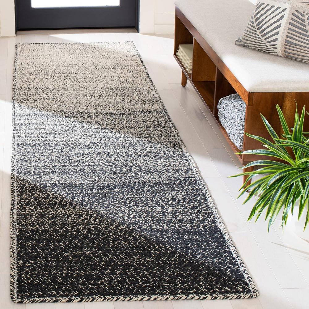 image:imageSAFAVIEH Area Rug 8x10 Natural Fiber Collection Large Natural amp Brown Handmade Jute Boho Ombre Design Ideal for Living Room Bedroom Dining Space NFB263TNaturalBlack