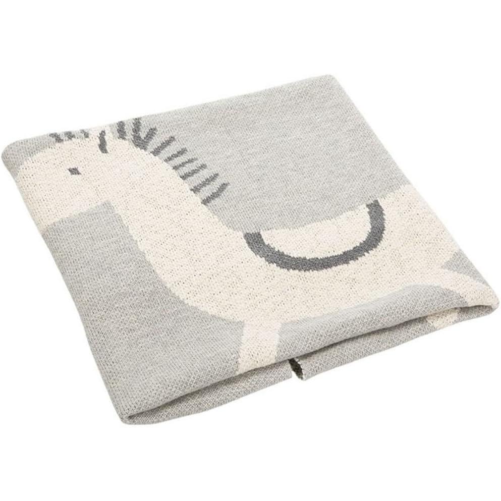 image:imageSAFAVIEH Baby Collection Tater Trot Green 32 x 40 Cotton Throw Blanket 34x41Grey