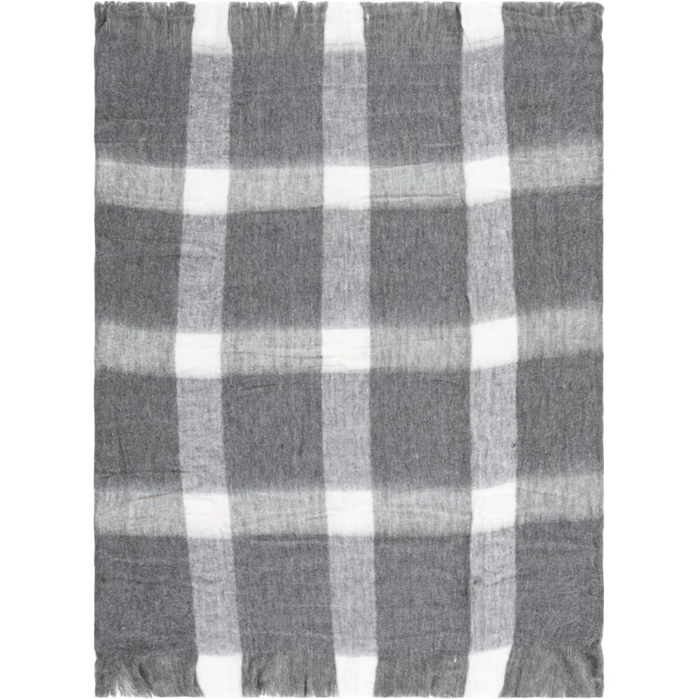 image:imageSAFAVIEH Home Collection Aspen GreyWhite 50 x 60inch Gingham Decorative Throw Blanket for Sofa Chaise Lounge Club Chair Living Room Bedroom