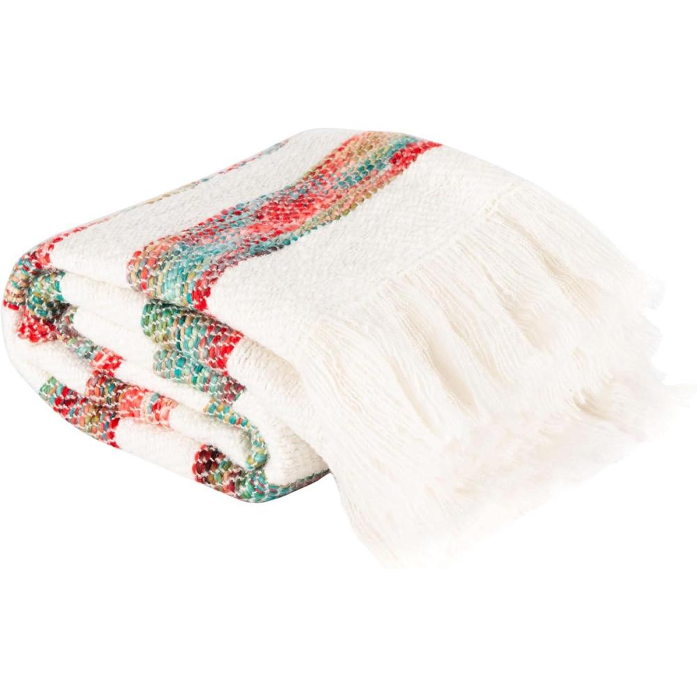 image:imageSAFAVIEH Home Melsi Multicolored 50 x 70inch Throw