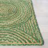 SAFAVIEH Area Rug 8×10 – Cape Cod Collection – Large – Blue & Natural, Handmade Jute & Cotton, Boho Braided Design, Ideal for Living Room, Bedroom, Office, Dining Space (CAP203M)(Green/Natural)