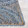 SAFAVIEH Area Rug 8×10 – Cape Cod Collection – Large – Blue & Natural, Handmade Jute & Cotton, Boho Braided Design, Ideal for Living Room, Bedroom, Office, Dining Space (CAP203M)(Blue/Natural)