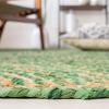 SAFAVIEH Area Rug 8×10 – Cape Cod Collection – Large – Blue & Natural, Handmade Jute & Cotton, Boho Braided Design, Ideal for Living Room, Bedroom, Office, Dining Space (CAP203M)(Green/Natural)