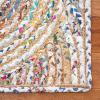 SAFAVIEH Area Rug 8×10 – Cape Cod Collection – Large – Blue & Natural, Handmade Jute & Cotton, Boho Braided Design, Ideal for Living Room, Bedroom, Office, Dining Space (CAP203M)(Beige/Multi)