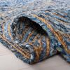SAFAVIEH Area Rug 8×10 – Cape Cod Collection – Large – Blue & Natural, Handmade Jute & Cotton, Boho Braided Design, Ideal for Living Room, Bedroom, Office, Dining Space (CAP203M)(Blue/Natural)