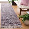 SAFAVIEH Area Rug 8×10 – Montauk Collection – Large – Beige & Black, Handmade Flat Weave Cotton, Ideal for Living Room, Bedroom, Office, Dining Space (MTK475B)(Red/Yellow)