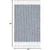 SAFAVIEH Area Rug 8×10 – Montauk Collection – Large – Beige & Black, Handmade Flat Weave Cotton, Ideal for Living Room, Bedroom, Office, Dining Space (MTK475B)(Blue/Black)
