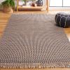 SAFAVIEH Area Rug 8×10 – Montauk Collection – Large – Beige & Black, Handmade Flat Weave Cotton, Ideal for Living Room, Bedroom, Office, Dining Space (MTK475B)(Beige/Black)