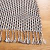 SAFAVIEH Area Rug 8×10 – Montauk Collection – Large – Beige & Black, Handmade Flat Weave Cotton, Ideal for Living Room, Bedroom, Office, Dining Space (MTK475B)(Ivory/Black)