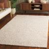 SAFAVIEH Area Rug 8×10 – Natural Fiber Collection – Large – Bleach Color & Ivory, Flat Weave Jute, Ideal for Living Room, Bedroom, Dining Space (NFB876B)(Bleach/Ivory)