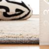 SAFAVIEH Area Rug 8×10 – Natural Fiber Collection – Large – Grey & Black, Handmade Wool & Jute, Farmhouse Style, Ideal for Living Room, Bedroom, Dining Space (NF953F)(Light Grey/Black)