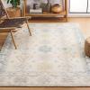 SAFAVIEH Area Rug 8×10 – Natural Fiber Collection – Large – Natural & Black, Handmade Flat Weave Jute, Farmhouse Geometric Design, Ideal for Living Room, Bedroom, Dining Space (NF382A)(Ivory/Blue)