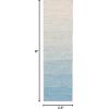 SAFAVIEH Area Rug 8×10 – Natural Fiber Collection – Large – Natural & Brown, Handmade Jute, Boho Ombre Design, Ideal for Living Room, Bedroom, Dining Space (NFB263T)(Natural/Light Blue)