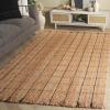 SAFAVIEH Area Rug 8×10 – Natural Fiber Collection – Large – Natural & Grey, Handmade Jute, Ideal for Living Room, Bedroom, Dining Space (NF602F)(Natural/Black)