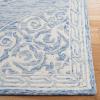 SAFAVIEH Area Rug 8×10 – Natural Fiber Collection – Large – Natural & Ivory, Handmade Jute & Wool Flat Weave, Farmhouse Rustic Boho Fringe Design, Ideal for Living Room, Bedroom, Dining Space (NF377A)(Blue/Ivory)
