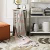 SAFAVIEH Bunny Hop Knit Throw Blanket, Blossom/Vanilla Grey