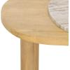 SAFAVIEH Couture – Feliciabeth Coffee Table – Natural Marble & Light Brown Solid Wood – Ideal for Living Room, Family Room, 47.3″ W x 27.4″ D x 16.8″ H (SFV5772A)(Natural/Light Brown)