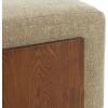 SAFAVIEH Couture – Norabeth Ottoman – Light Brown Chenille & Walnut Solid Wood – Fully Assembled – Ideal for Living Room, Bedroom, Entryway, 22″ W x 17.3″ D x 18″ H (SFV4885A)(Light Brown/Walnut)