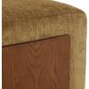 SAFAVIEH Couture – Norabeth Ottoman – Light Brown Chenille & Walnut Solid Wood – Fully Assembled – Ideal for Living Room, Bedroom, Entryway, 22″ W x 17.3″ D x 18″ H (SFV4885A)(Gold/Walnut)