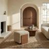 SAFAVIEH Couture – Norabeth Ottoman – Light Brown Chenille & Walnut Solid Wood – Fully Assembled – Ideal for Living Room, Bedroom, Entryway, 22″ W x 17.3″ D x 18″ H (SFV4885A)(Light Brown/Walnut)