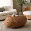 SAFAVIEH Couture – O’Reilly Oval Coffee Table – Natural Rattan – Fully Assembled – Ideal for Living Room, Family Room, 43″ W x 29.5″ D x 17.7″ H (CWK3027A)(Natural)