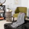 SAFAVIEH Cozy Knit Throw Blanket, Medium Grey/Light Grey