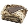 SAFAVIEH Faux Leopardis Throw Blanket, Brown/Black