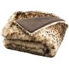 SAFAVIEH Faux Leopardis Throw Blanket, Brown/Black