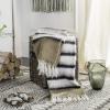 SAFAVIEH Heidi Throw Blanket, Brown/White