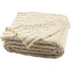 SAFAVIEH Home Adara Natural and Gold 50 x 60-inch Knit Blanket Throw