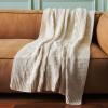 SAFAVIEH Home Collection – Yvette Cotton Throw Blanket, 50″ x 60″, Beige Decorative Bed & Sofa Accent (THR410B-5060)(Beige)
