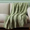 SAFAVIEH Home Collection – Yvette Cotton Throw Blanket, 50″ x 60″, Beige Decorative Bed & Sofa Accent (THR410B-5060)(Green)