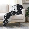 SAFAVIEH Home Collection Alto Black/Ivory Cotton 50 x 60 Decorative Accent Throw Blanket