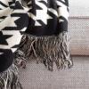 SAFAVIEH Home Collection Cantil Houndstooth Black/Ivory Cotton 50 x 60 Decorative Accent Throw Blanket