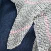SAFAVIEH Home Collection Cassian Grey/Pink Stripe 50 x 60-inch Sofa Chaise Lounge Club Chair Living Room Bedroom Decorative Throw Blanket THR227A-5060
