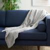 SAFAVIEH Home Collection Cassian Grey/Pink Stripe 50 x 60-inch Sofa Chaise Lounge Club Chair Living Room Bedroom Decorative Throw Blanket THR227A-5060