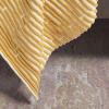 SAFAVIEH Home Collection Coraline Mustard Yellow/Beige Textured Cotton 50 x 60-inch Sofa Chaise Lounge Club Chair Living Room Bedroom Decorative Throw Blanket(Yellow / Beige)