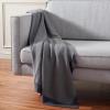 SAFAVIEH Home Collection Franca Grey Cotton 50 x 60 Decorative Accent Throw Blanket